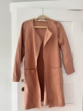 Camel colored sweater coat